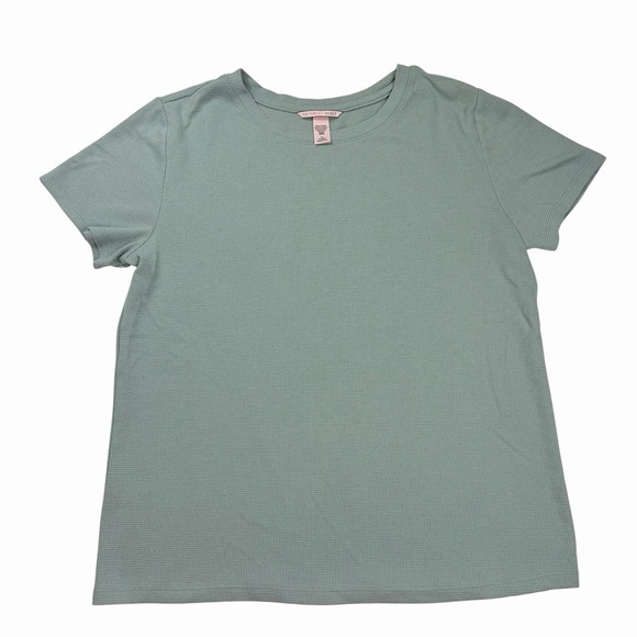 Victoria's Secret Tops - Blue Victoria's Secret Waffle Knit Thermal Short Sleeve Shirt Size Medium Comfy